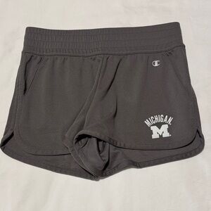 Champion Women’s Gray Michigan Logo Athletic Shorts